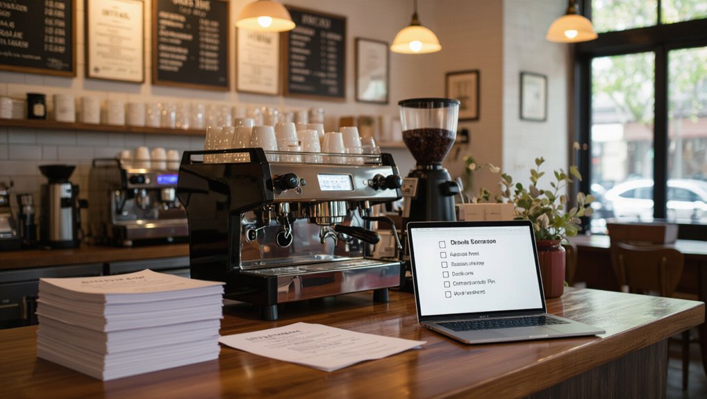 legal steps for coffee shop