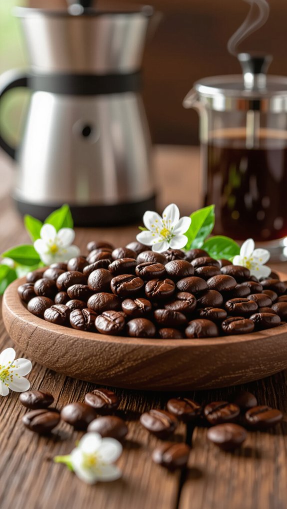 bourbon flavored coffee beans