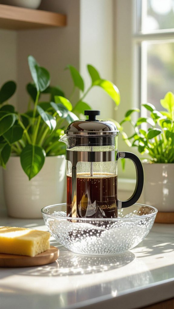 clean french press daily