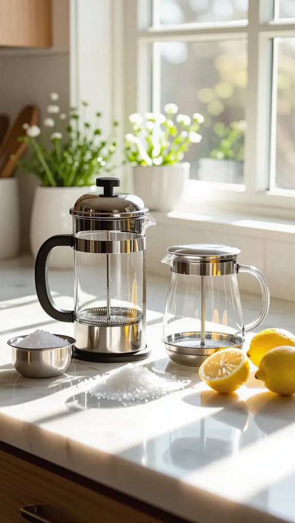 disassemble soak scrub rinse