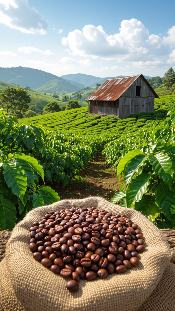 shade grown diversified rust resistant coffee