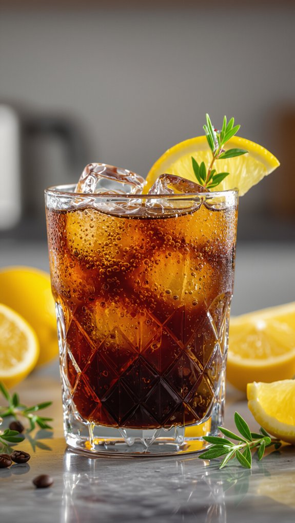 balanced espresso tonic layered