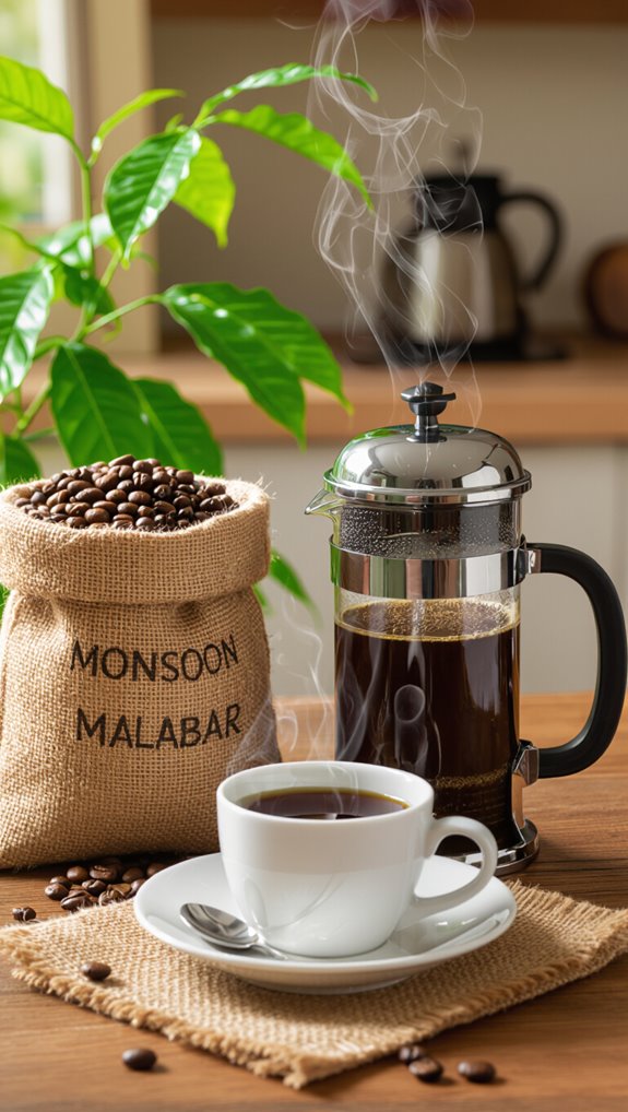 low acid weathered malabar coffee