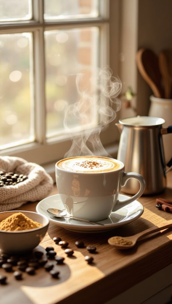 warm gelatinized maca latte