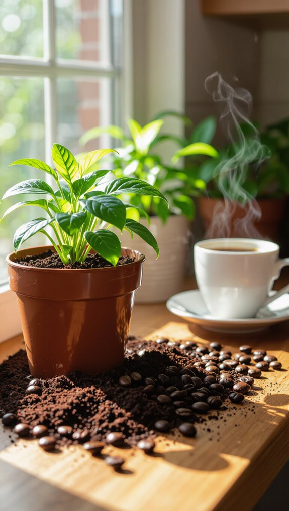 acid loving plants thrive with coffee