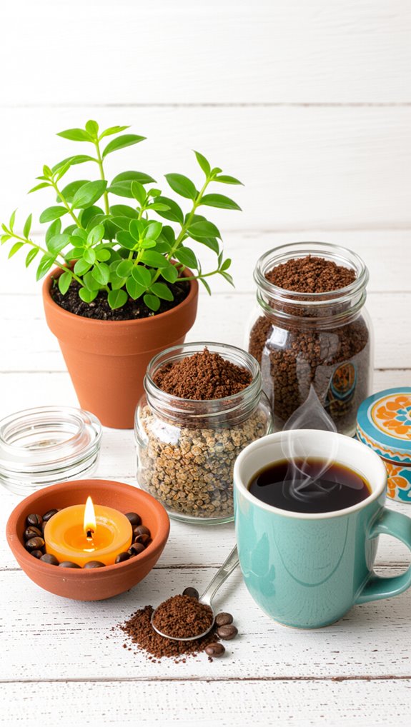 coffee grounds garden cleaning skincare