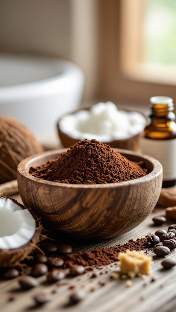 recycled coffee grounds body scrub