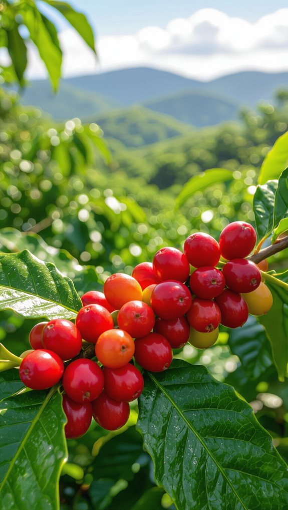 seeds inside coffee cherries