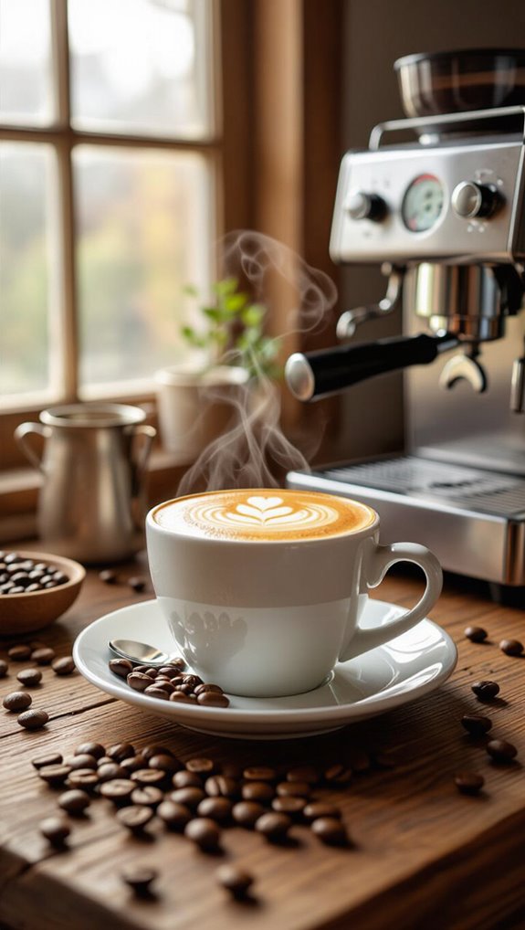 silky microfoam over espresso