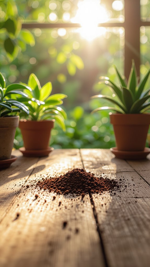 used coffee grounds repel pests