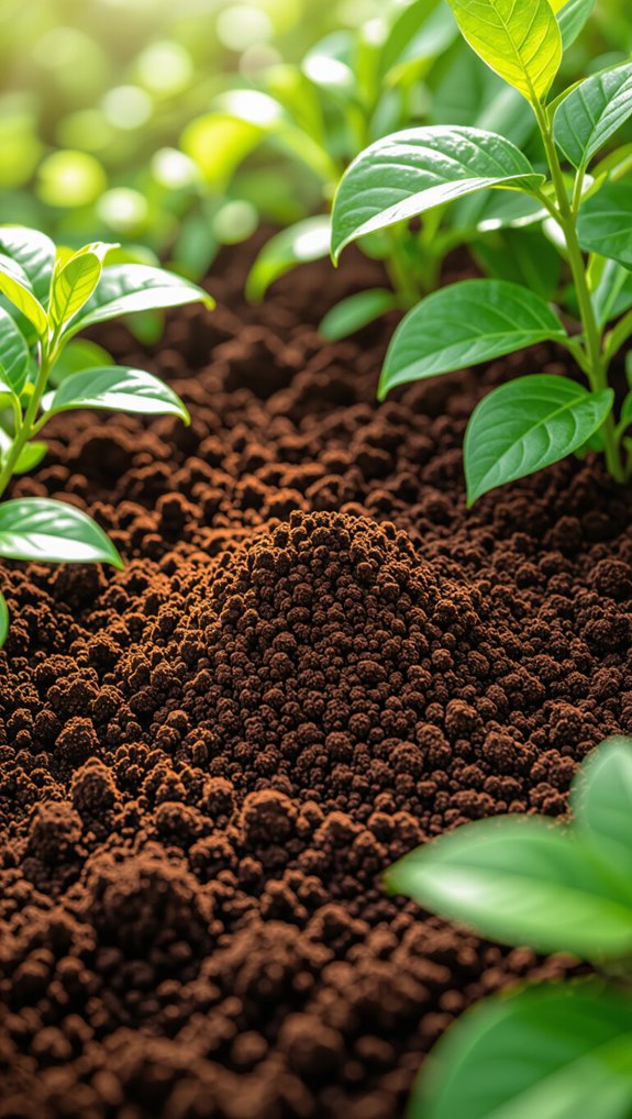 used grounds modestly acidic