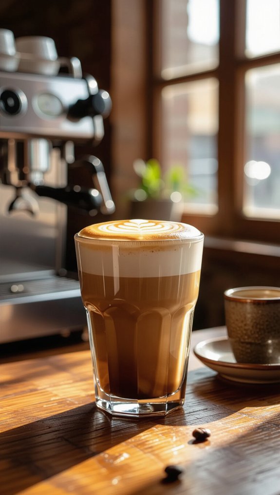 balanced espresso with milk