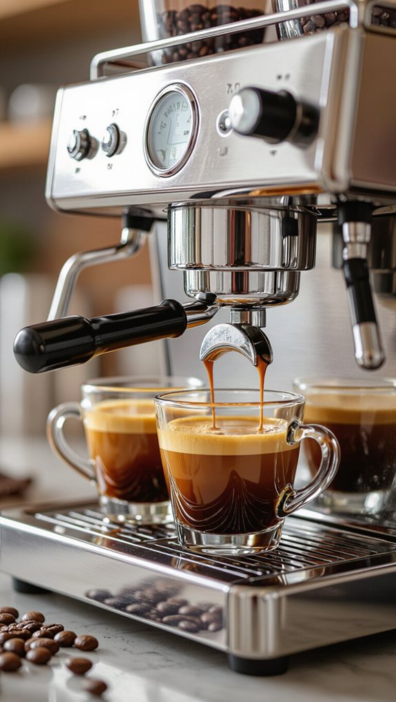 precise measured espresso shot