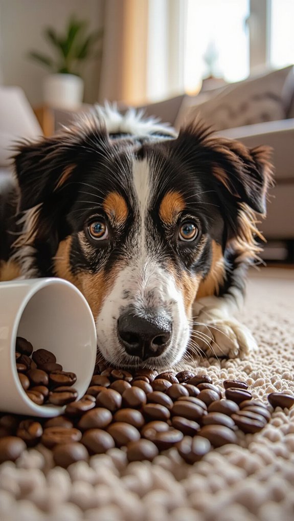 rapid caffeine toxicity in dogs