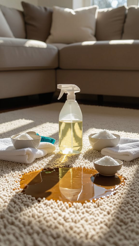 remove coffee stains carpet