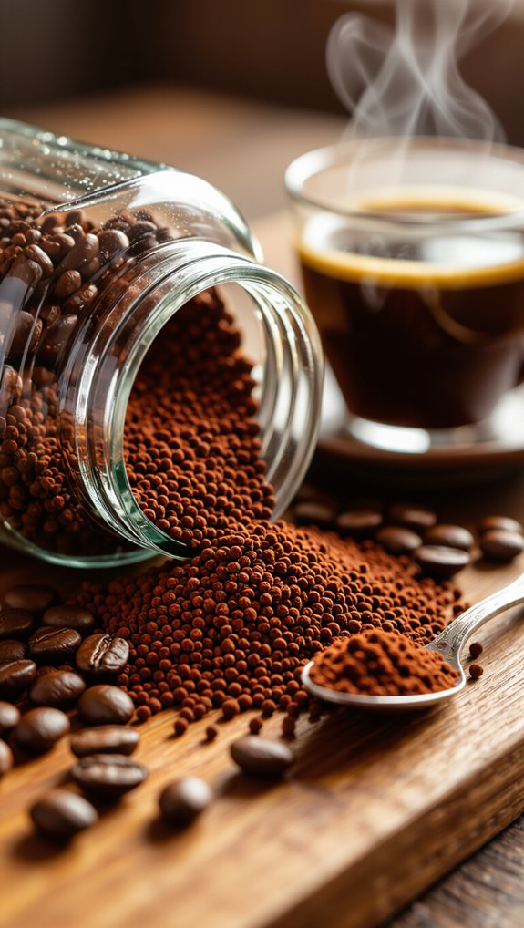 roasted beans brewed dried