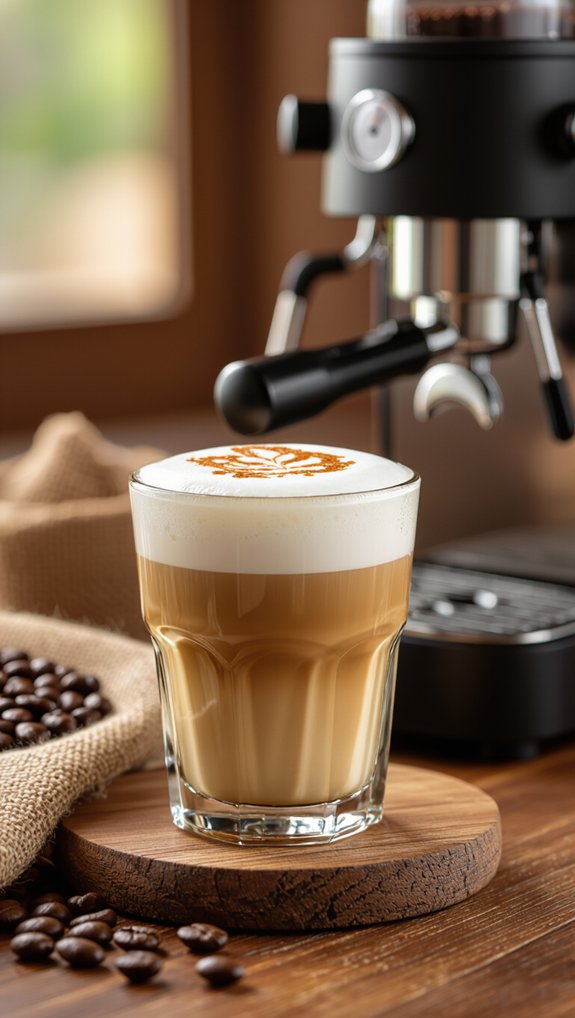 small espresso with equal milk