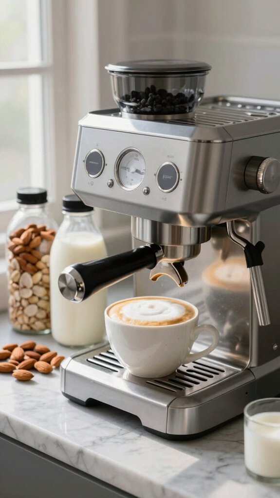 creamy whole milk foam