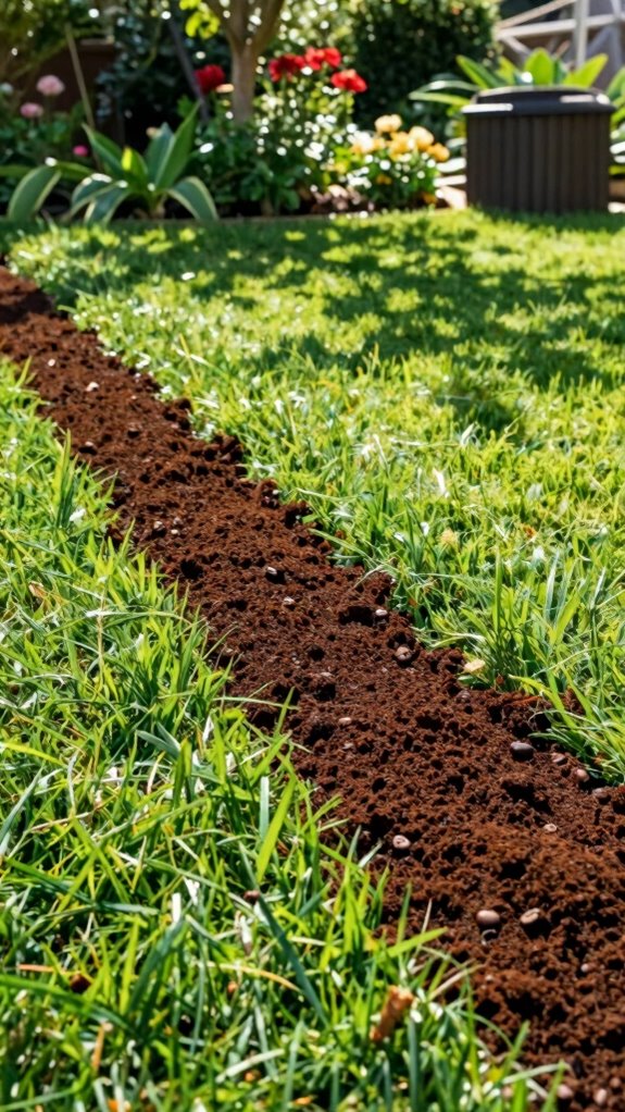 mix coffee grounds into compost