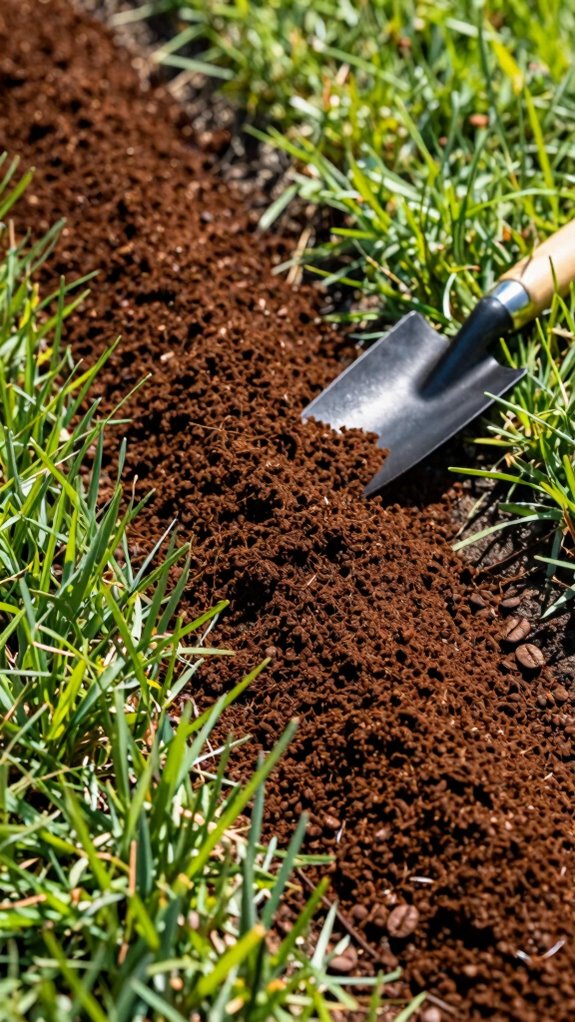 mix grounds into compost