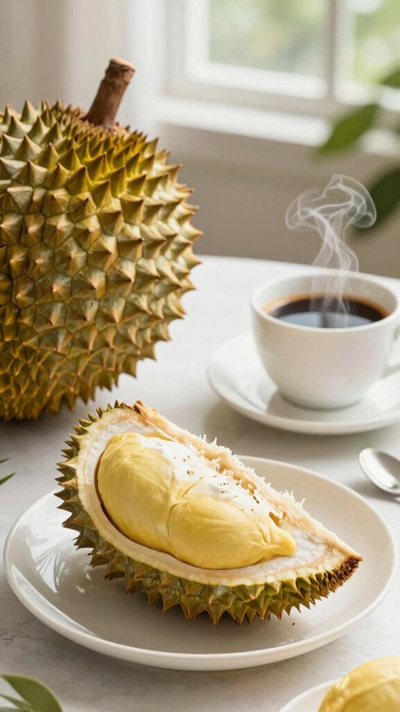 avoid durian with caffeine