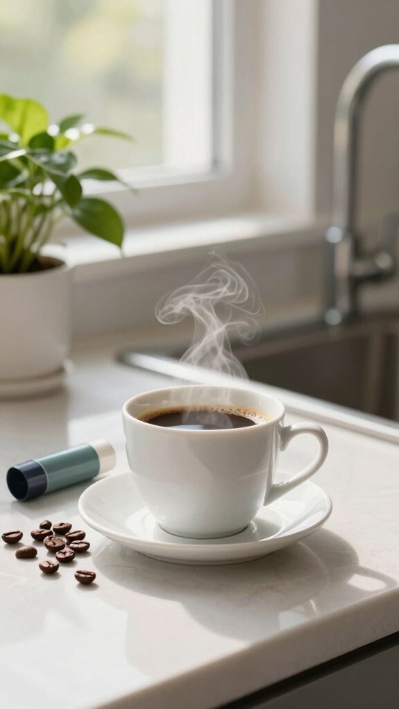 caffeine mild bronchodilator effect