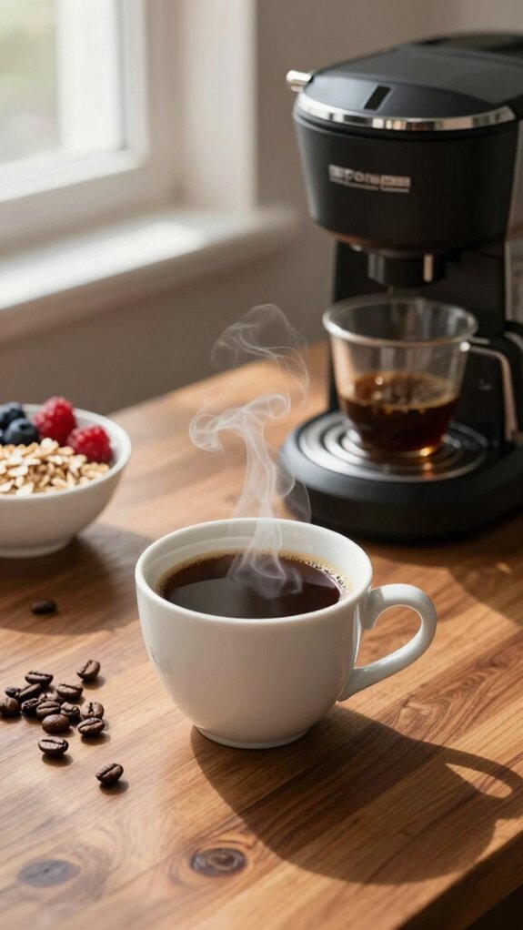 caffeine reduces morning glucose