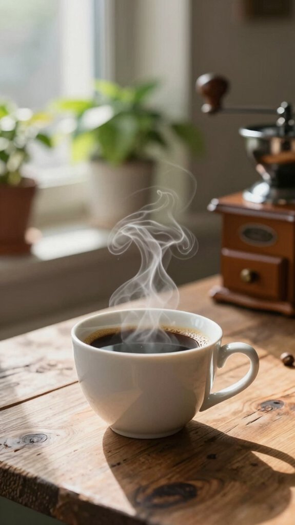 caffeine temporarily increases morning cortisol