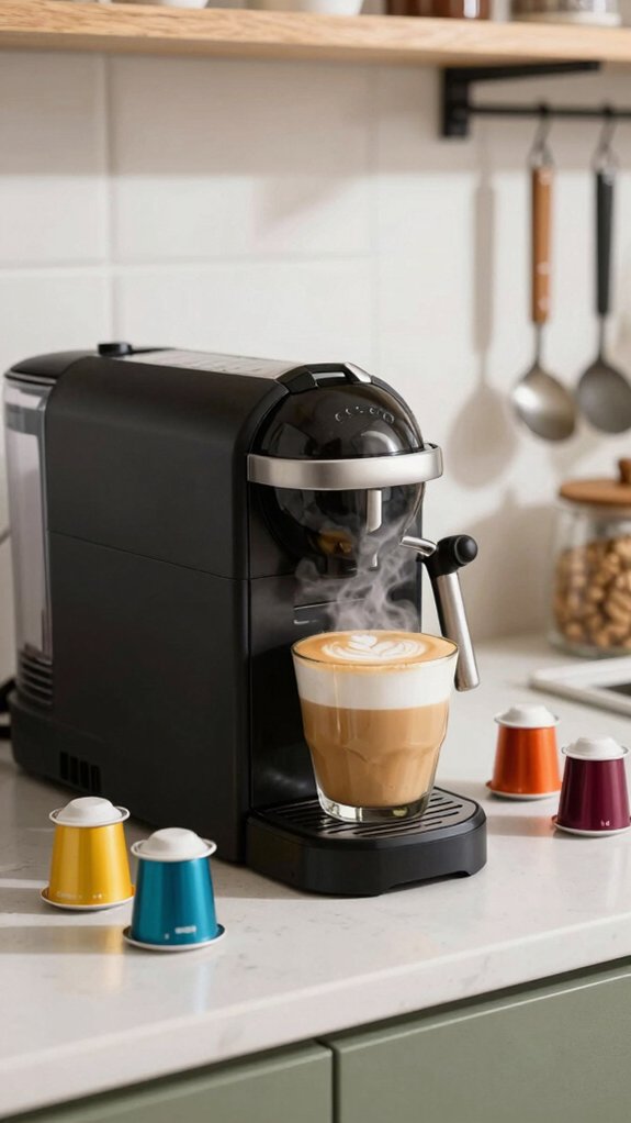 creamy latte using pods