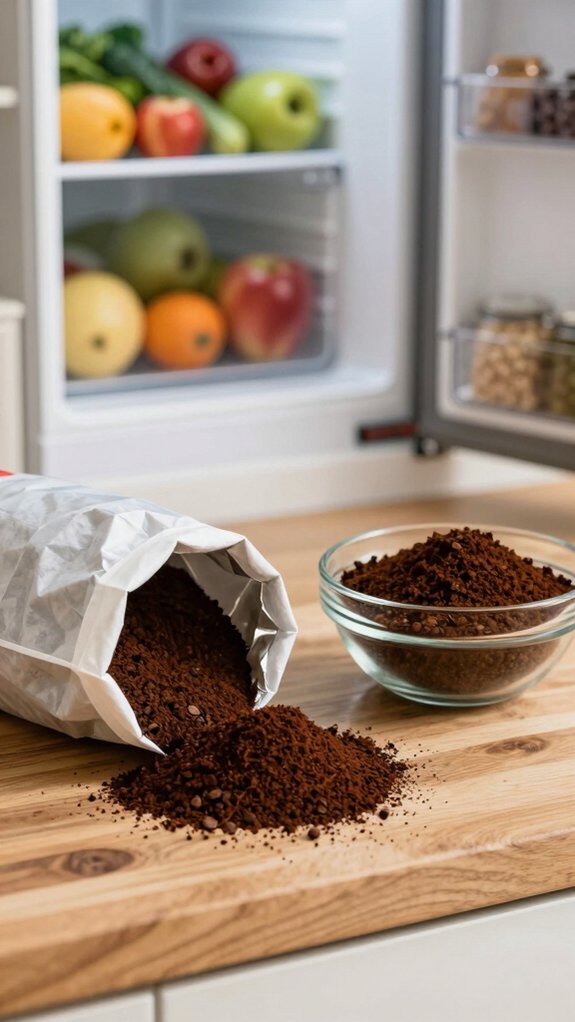 dried used coffee grounds