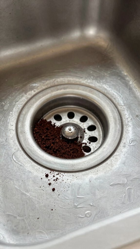 coffee grounds cause clogs