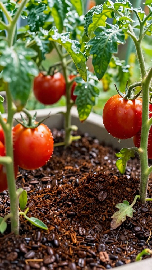 coffee grounds for tomatoes