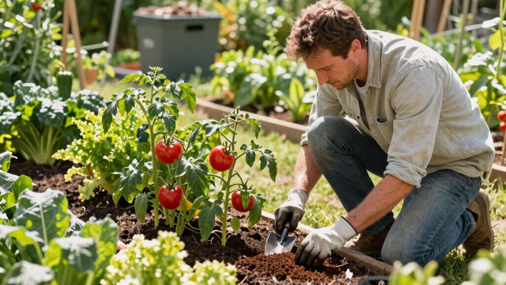 coffee grounds in gardens