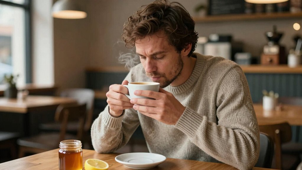 coffee soothes sore throat