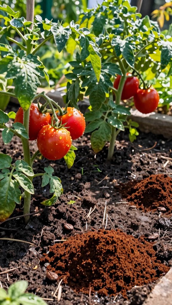 compost coffee grounds for tomatoes