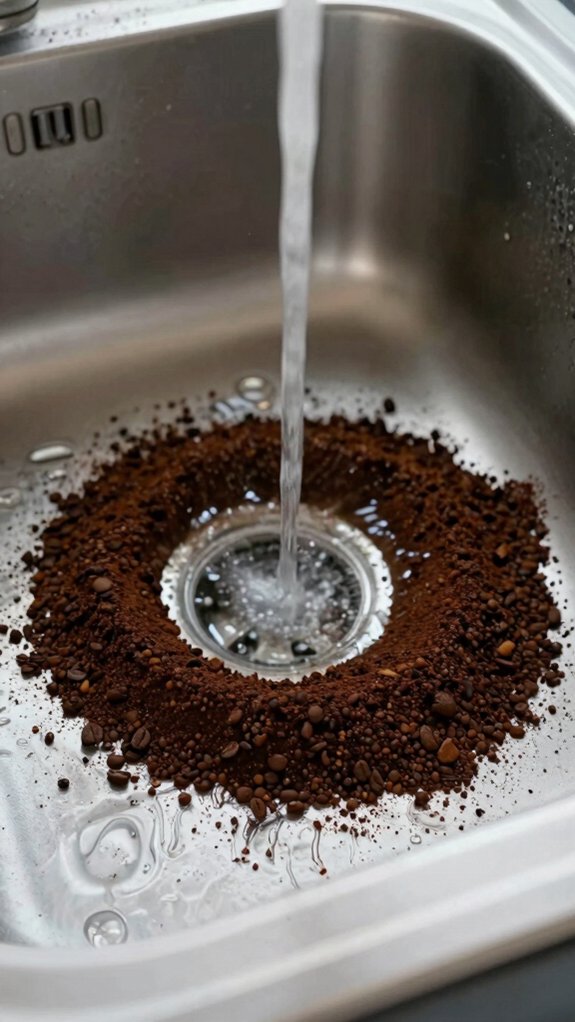 dispose coffee grounds properly