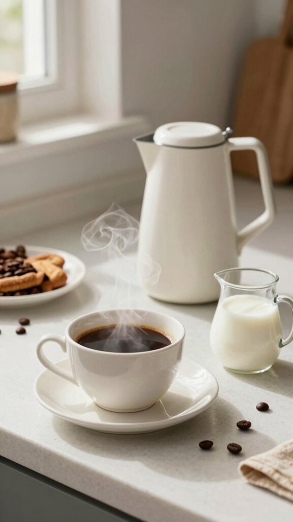 homemade creamy milk coffee