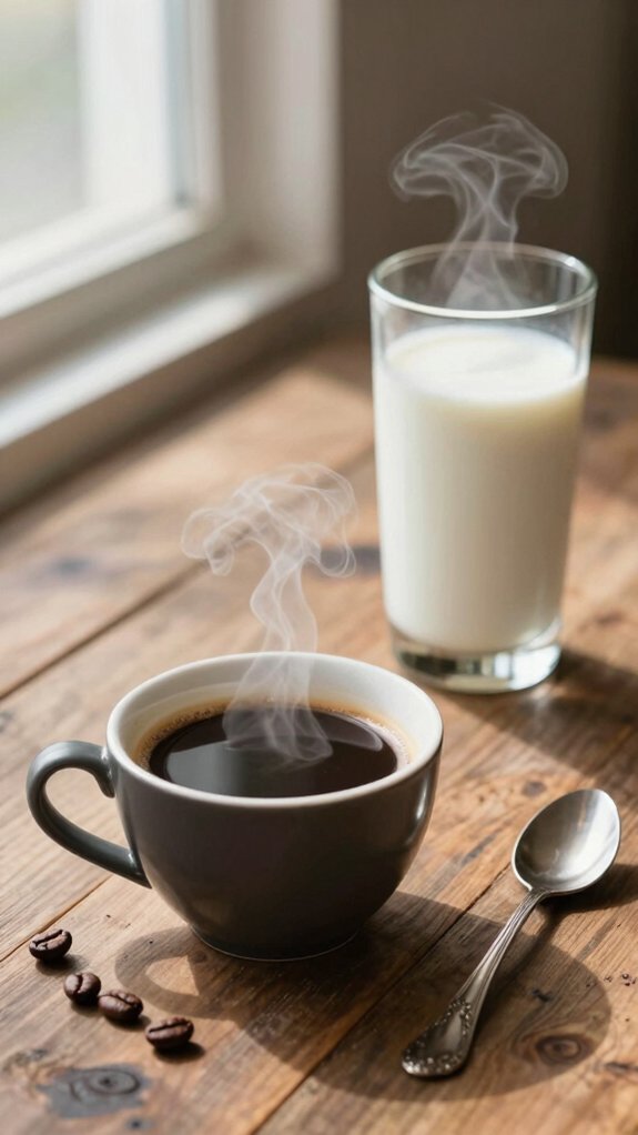 milk mitigates coffee acidity
